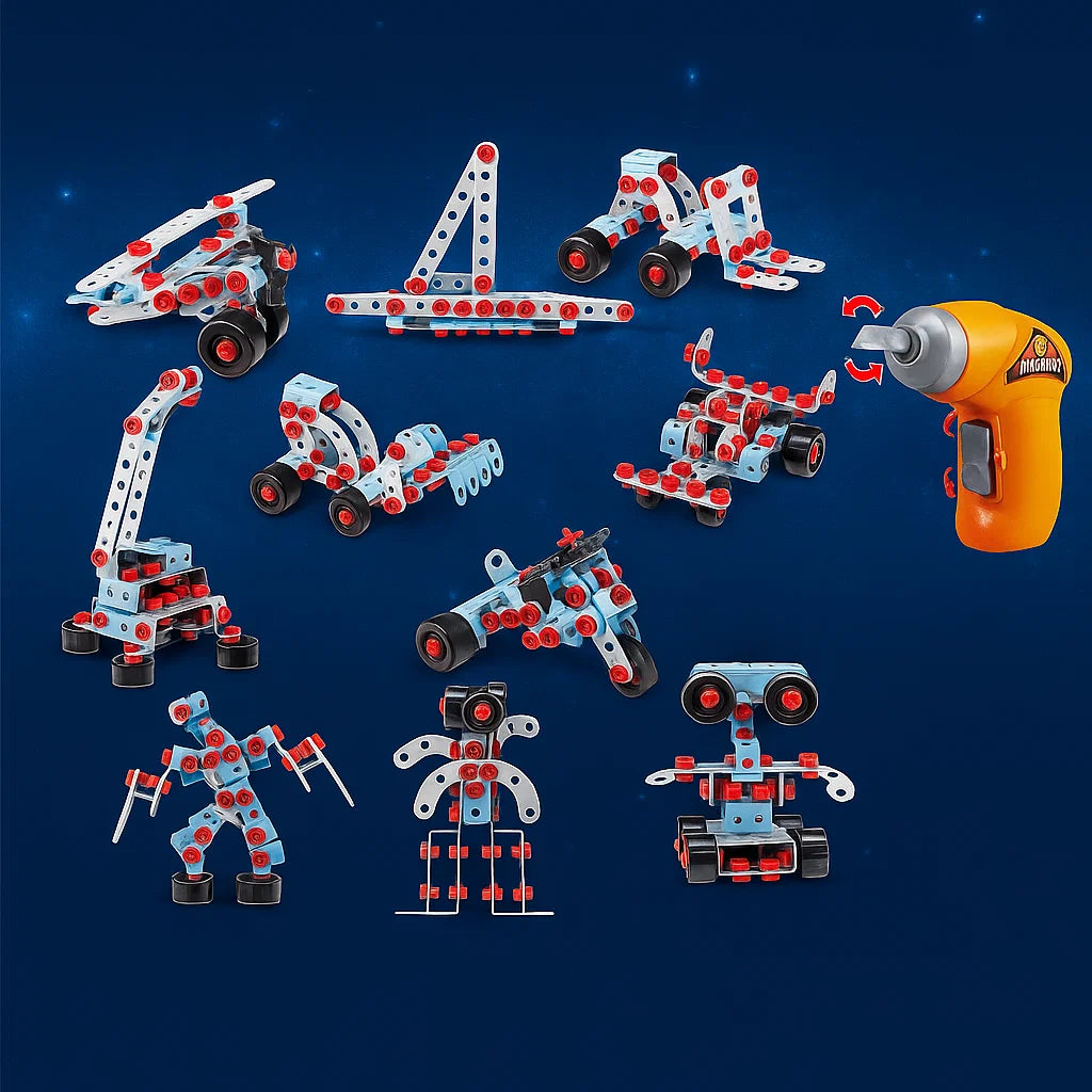 Junior Engineer Kids Construction Tool Kit with Battery Operated Drill | 552PCS [PD]