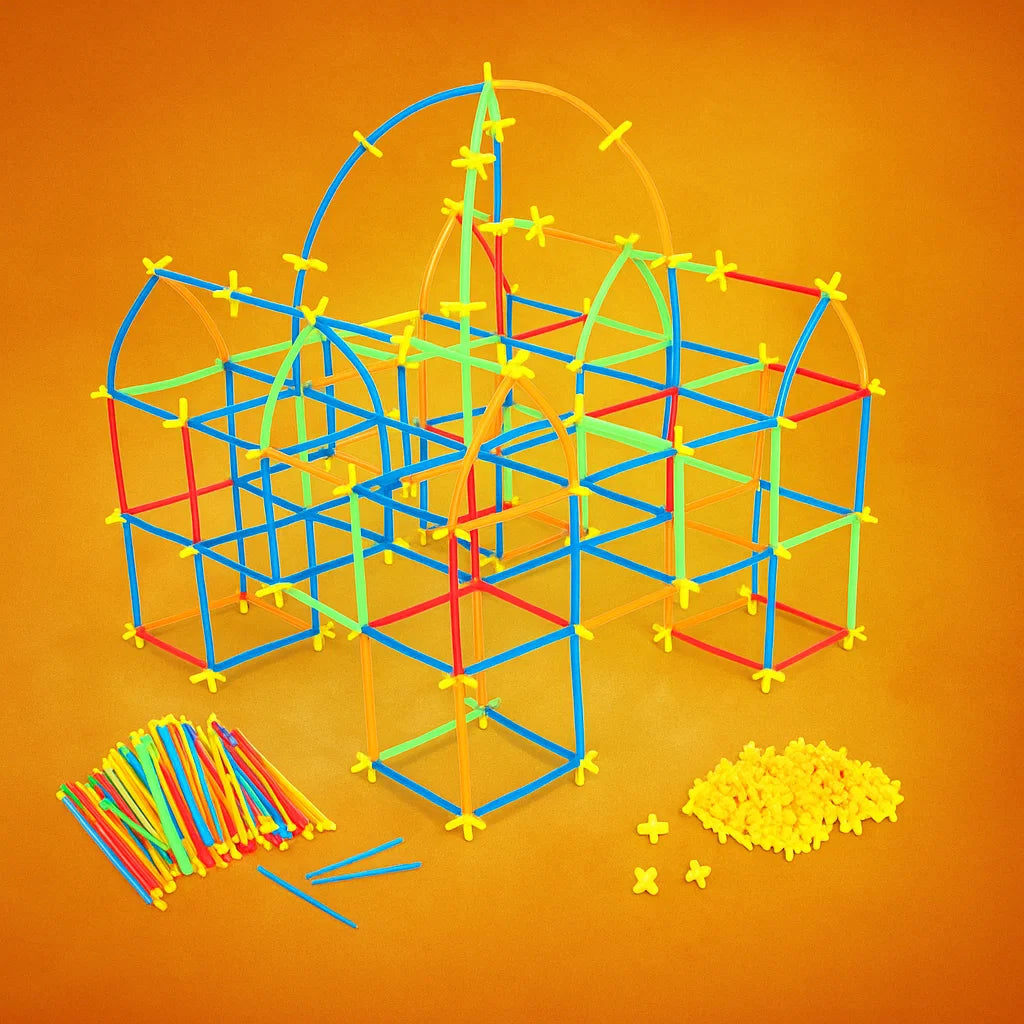 Colorful Educational Straw Constructor Building Set for Kids[1Pack][PD]