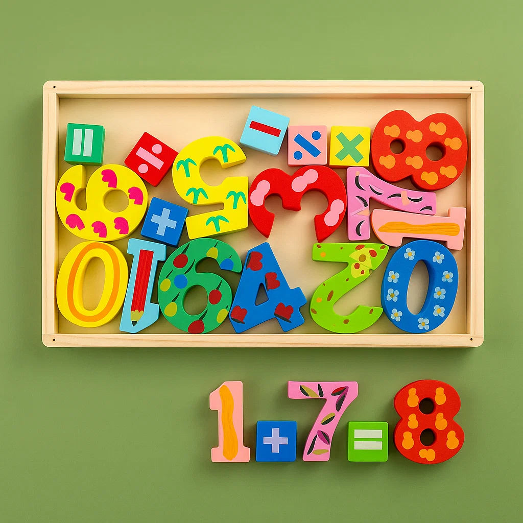 Baby Montessori Boxed Numbers Blocks Educational Wooden Toys[PD][1Pc]