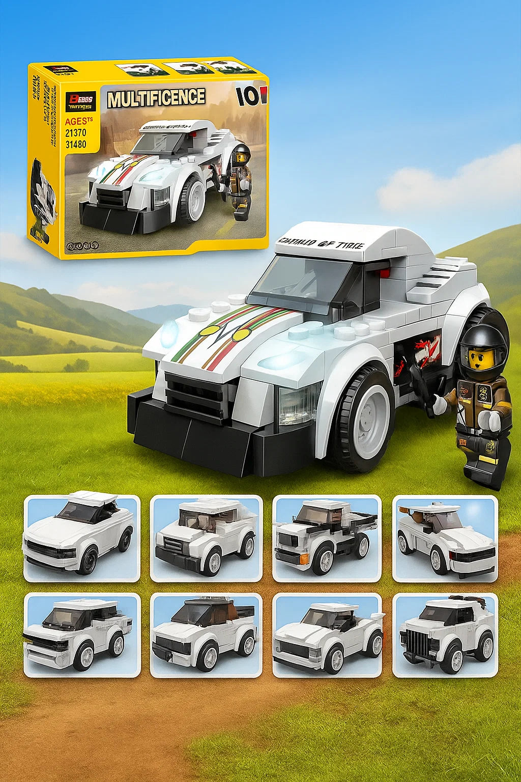 Decool Flowing Roadster 10 Models Building Blocks – 209 pieces [PD][1Pc]
