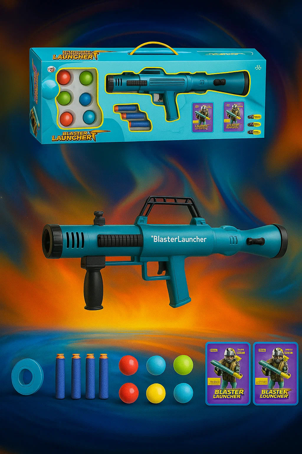 Rocket Launcher Gun With Balls & Arrows Toy For Kids [PD]