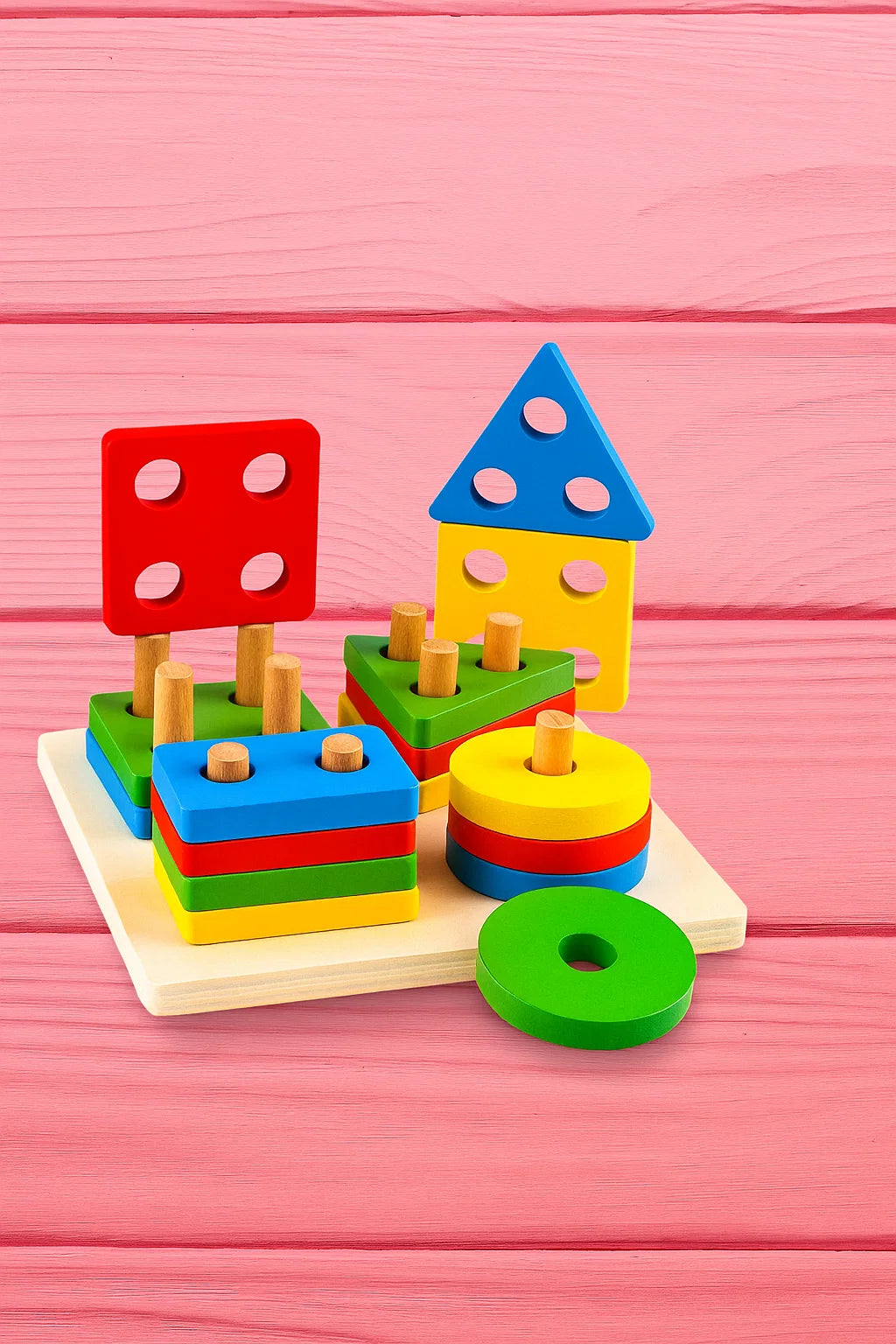 Wooden Geometric Shape Educational and Learning Toys [PD][1Pc]