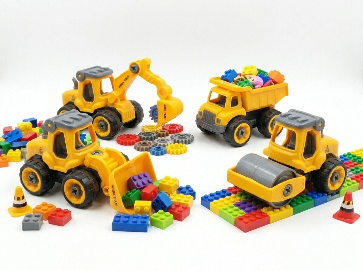 DIY 4-in-1 Construction Work Series Truck Set [PD.]