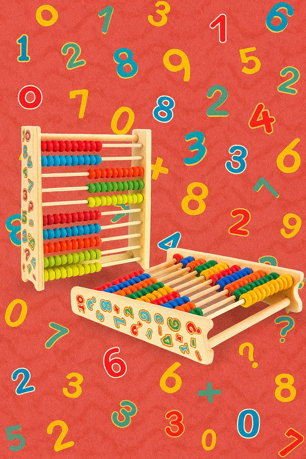 Wooden Colorful Calculation Rack for Kids [PD][1Pc]