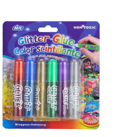 Glitter glue 6pc Tube Medium [PD][1Pc]