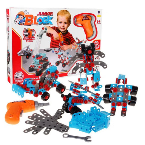 Junior Engineer Kids Construction Tool Kit with Battery Operated Drill | 552PCS [PD]