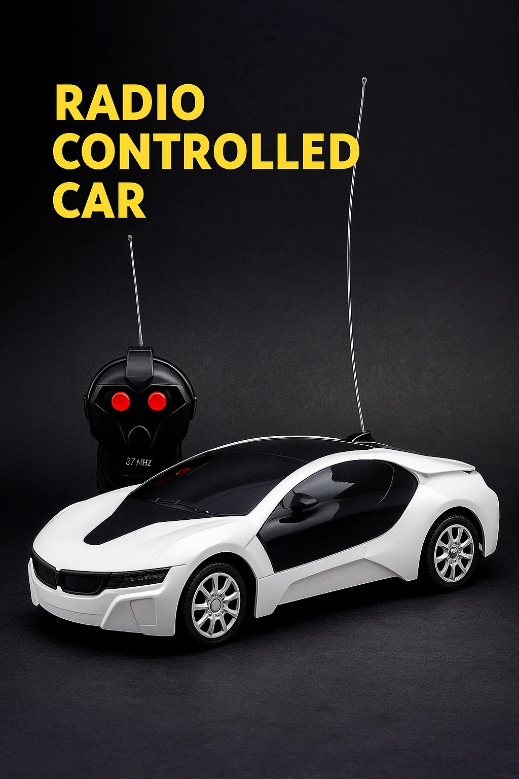 White RC Car – Ultimate High-Speed Remote Control Racing Experience! [PD]
