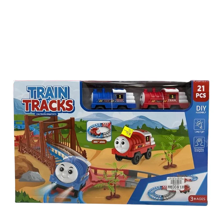 Train Tracks Cartoon Play Set For Kids [PD]