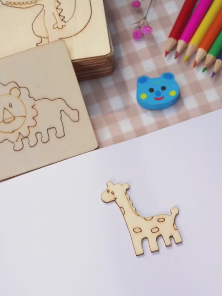 Kids Wooden Stencils Drawing Kit [PD][1Set]