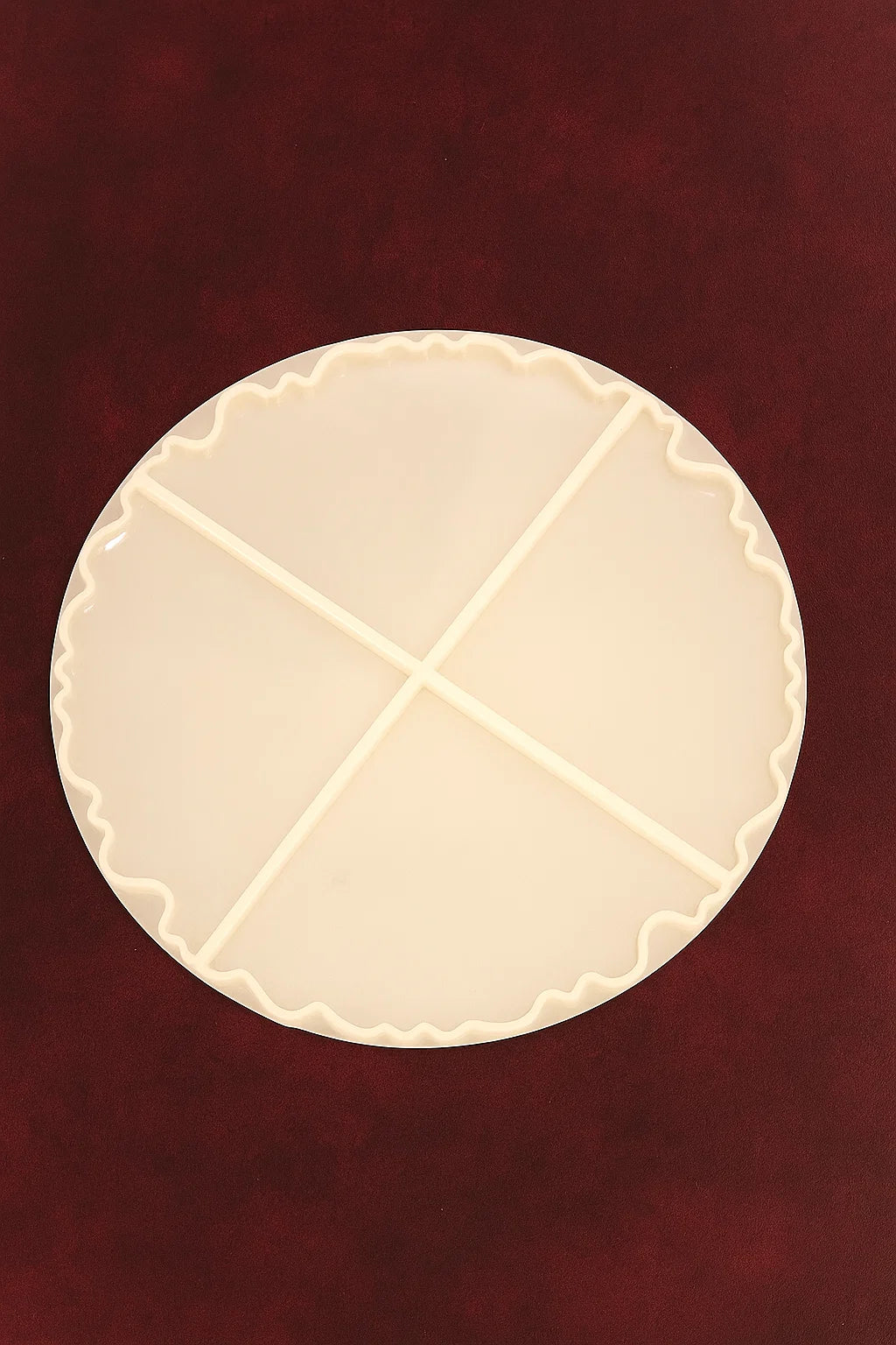 IRREGULAR LARGE ROUND AGATE COASTER MOLD 8 INCHES[1Pc][PD]