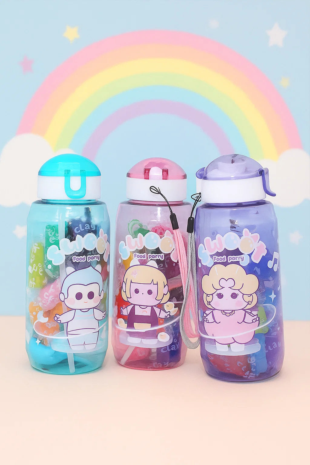 Water bottle for kids with 15 clay 3 mold[1Pc][PD]