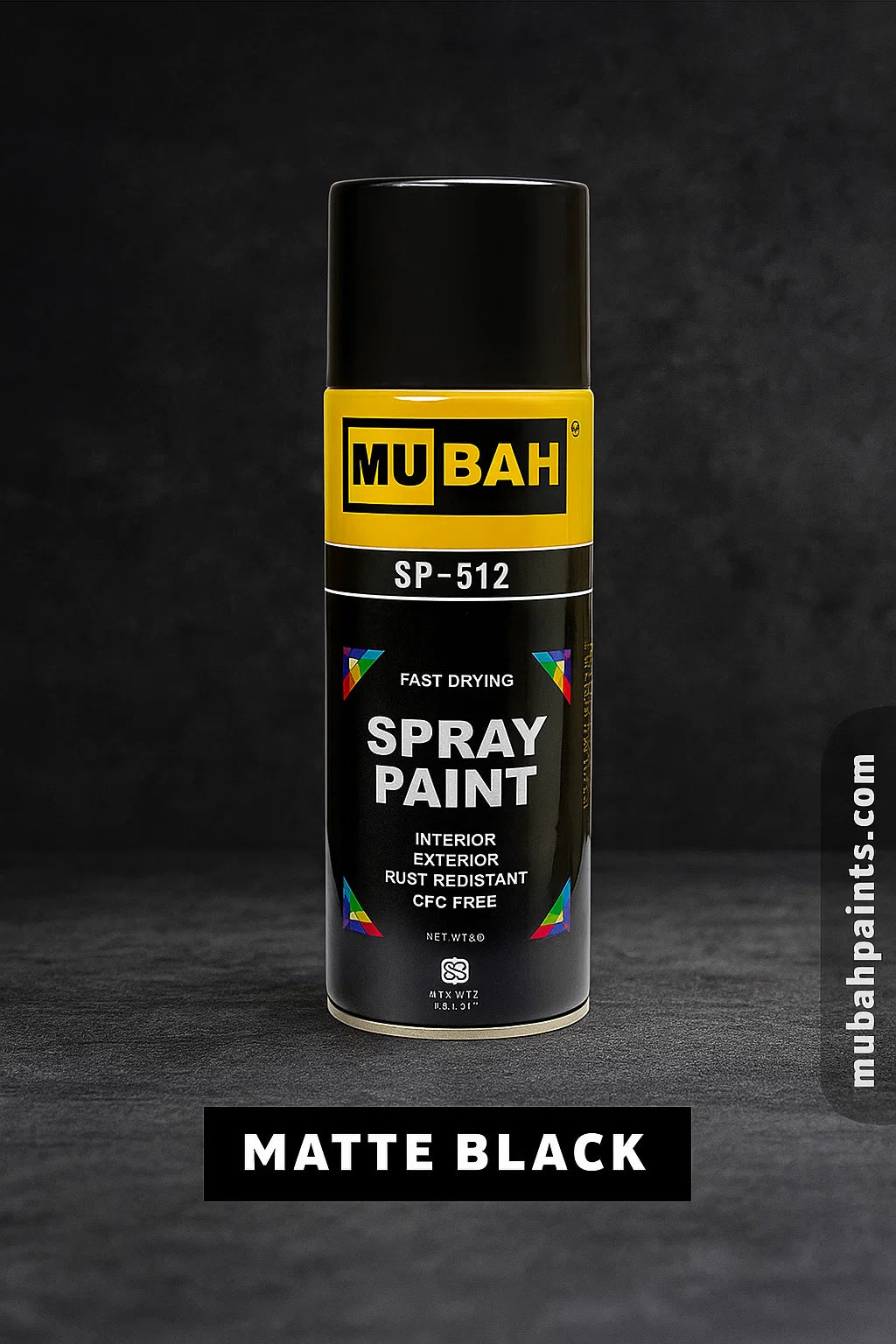 MUBAH Spray Paint - Matt Black [IP][1Pc]