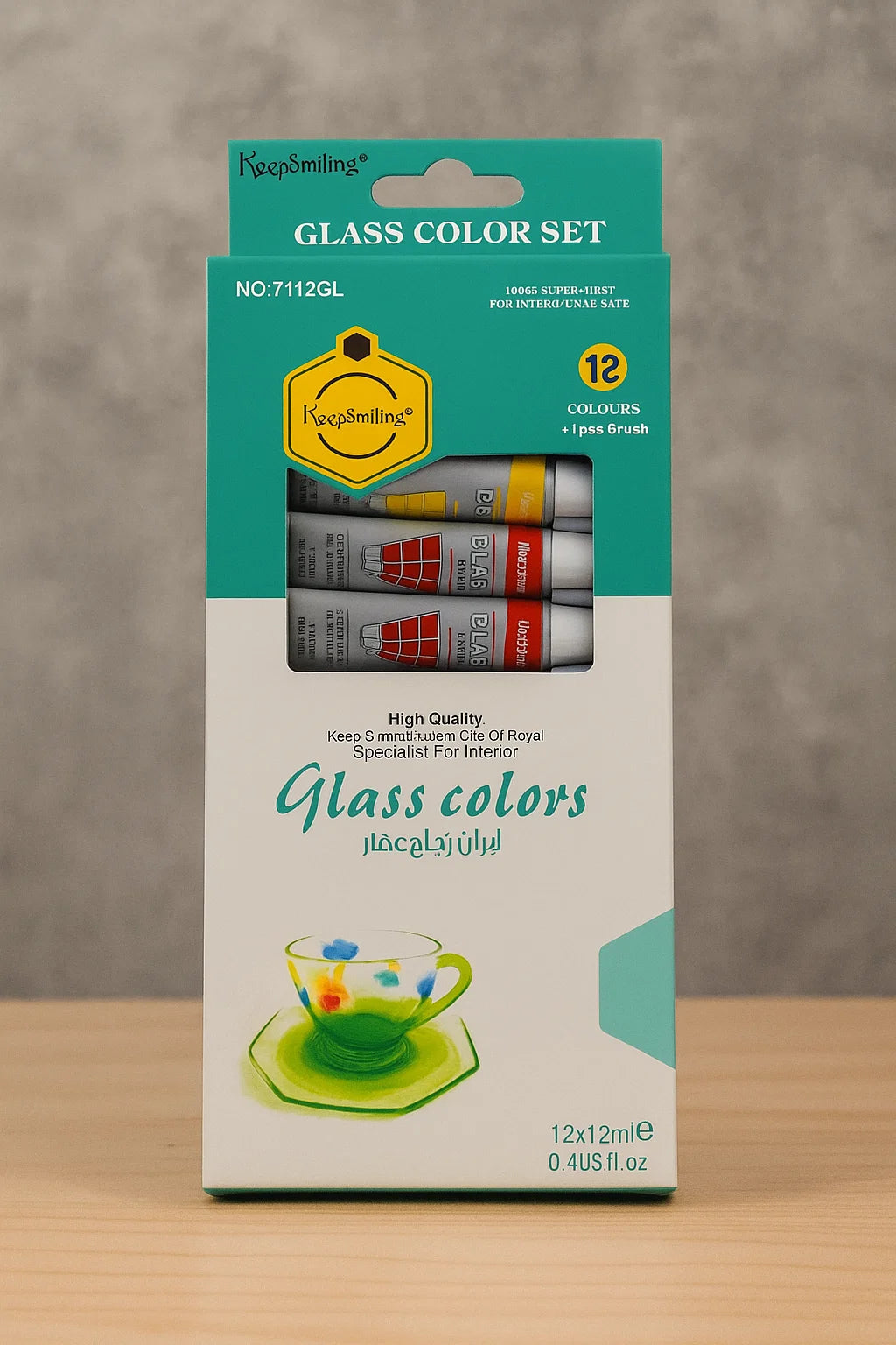 12 Glass Painting Colors - Set for Painting 12ml [PD][12's Set]