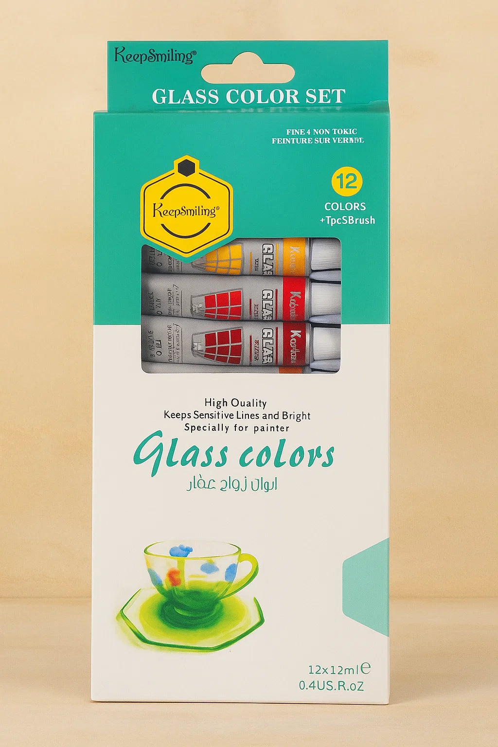 12 Glass Painting Colors - Set for Painting 6ml [PD][12's Set]