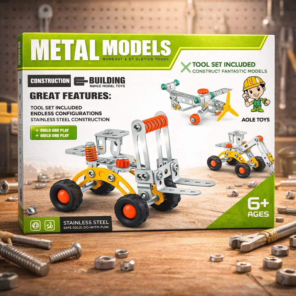 DIY Educational Metal Block Set – 78 PCS [PD.]