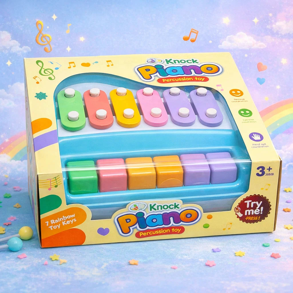 Knock Piano Kids Musical Toy – 2-in-1 Xylophone & Piano Learning Toy [PD.]