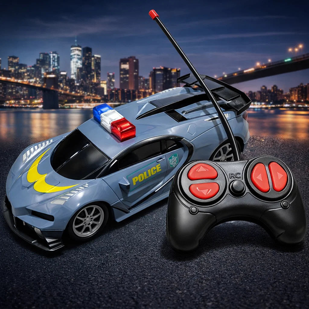 Remote Control Police Supercar – 27 MHz RC Patrol Car Toy with Light [PD.]