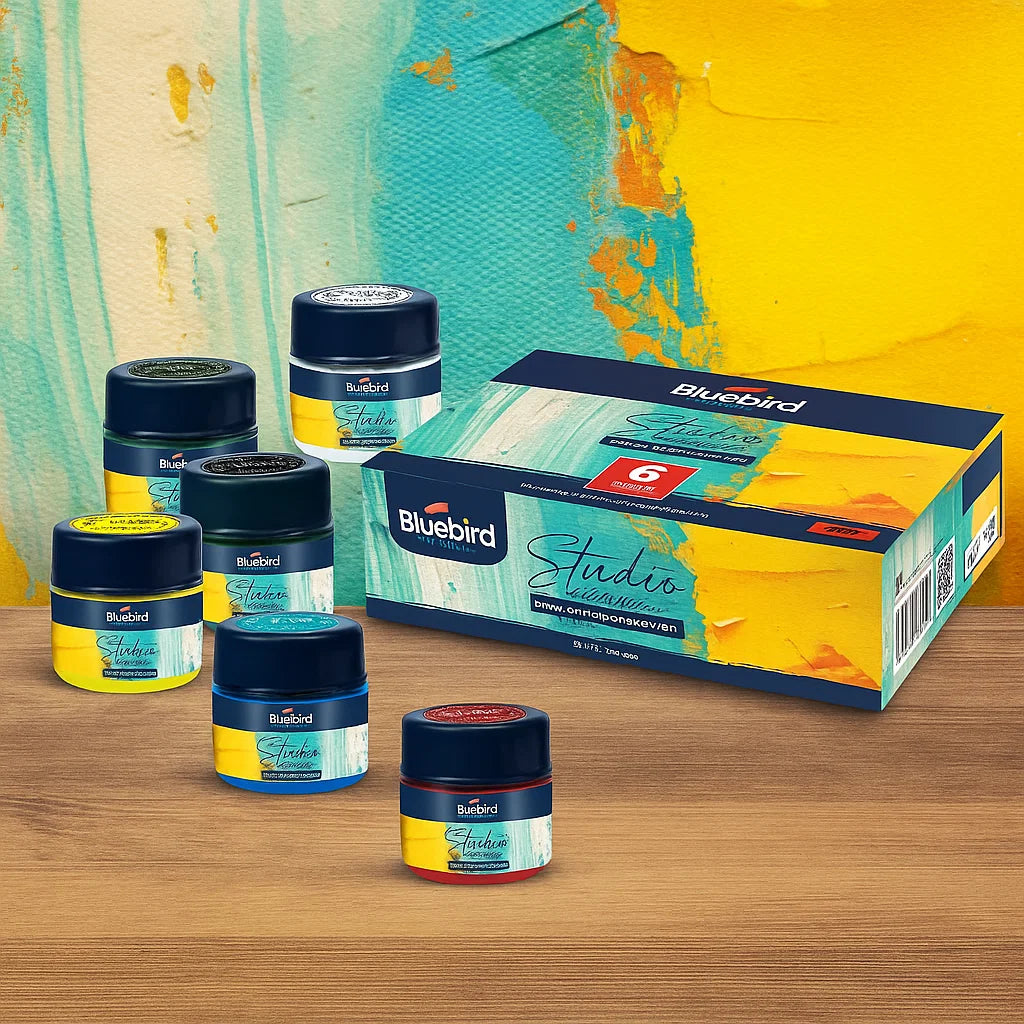 Studio Acrylic Colors â€“ 25 ml â€“ Set of 6 Primary Shades [IP][Pack]